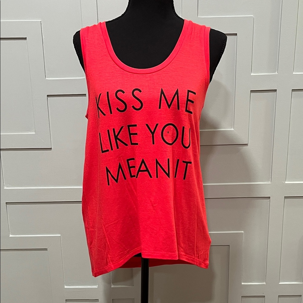 Express Red Graphic Tank Top